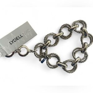 Lydell NYC Silver Rope-Link Toggle Bracelet NWTNW